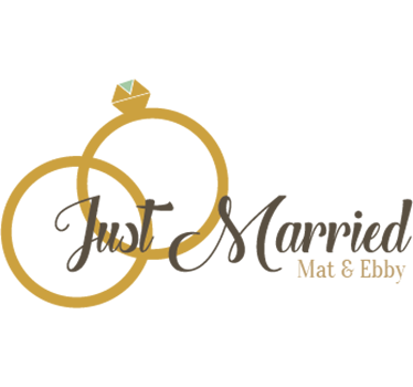 Sticker mariage personnalisé texte Just Married - TenStickers