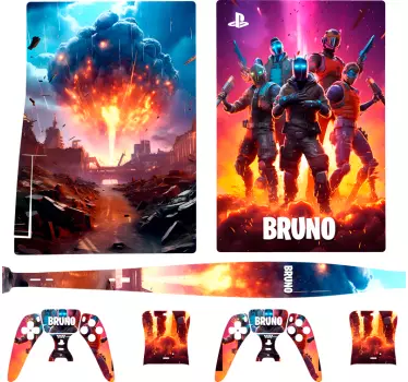 Sticker PS5 bataille de jeu vidéo - TenStickers