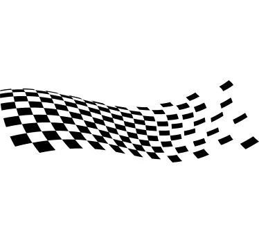 Autocollant voiture drapeau de course - TenStickers