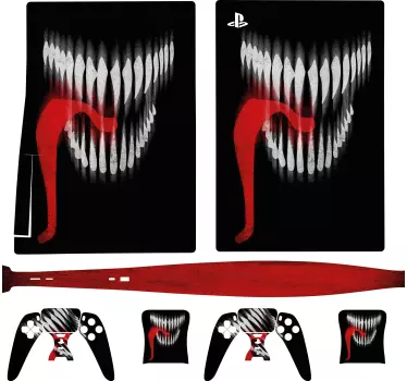Sticker PS5 bouche de monstre - TenStickers