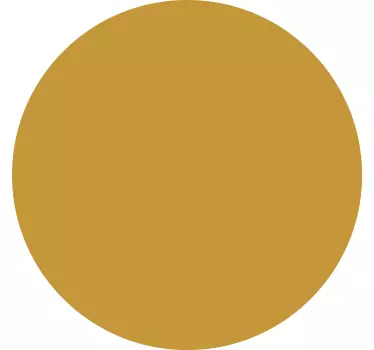 Sticker mural salon cercle couleur ocre - TenStickers