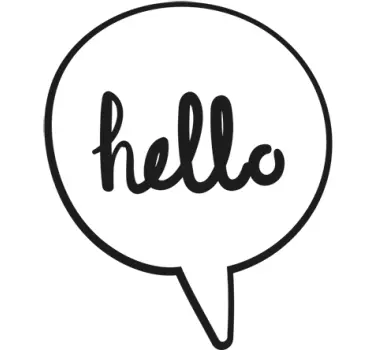 sticker hello dans une bulle - TenStickers