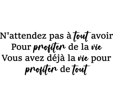 Sticker motivation n'attendez pas - TenStickers