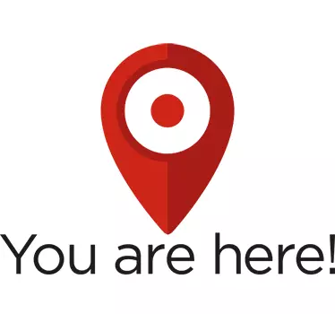 sticker you are here localisation - TenStickers