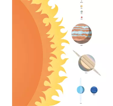 sticker système solaire - TenStickers
