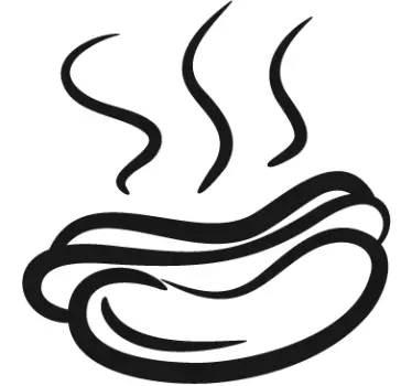 Autocollant cuisine hot dog - TenStickers