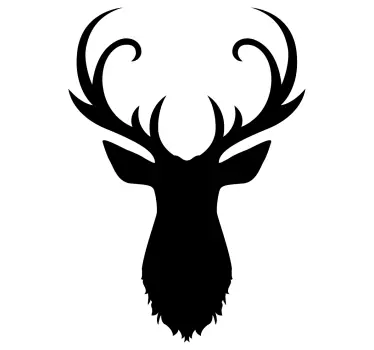 Autocollant de voiture silhouette cerf - TenStickers