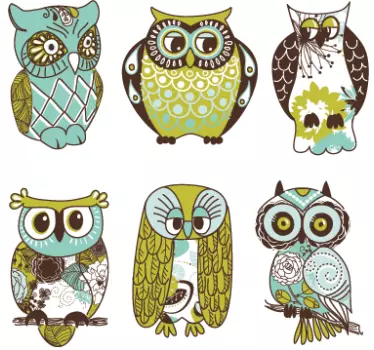Autocollant enfant hiboux et chouettes - TenStickers