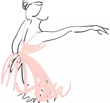 Autocollant mural croquis ballerine - TenStickers
