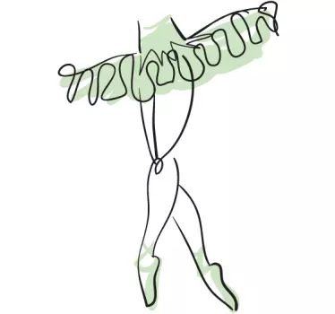 Autocollant mural croquis jambes danseuse - TenStickers