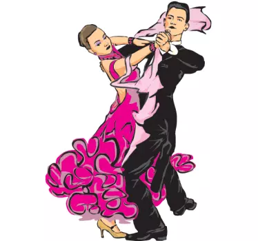 Autocollant mural danse de salon - TenStickers