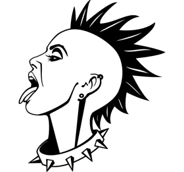 Autocollant mural fille punk - TenStickers
