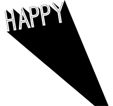 Autocollant mural happy 3D - TenStickers