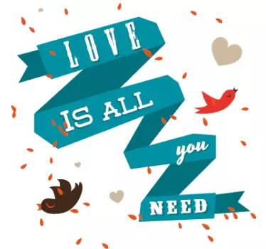 Autocollant mural love is all you need - TenStickers