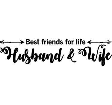 Autocollant mural "meilleurs amis - mari et femme" - TenStickers