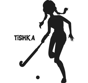 Autocollant mural personnalisable pour joueur de hockey - TenStickers