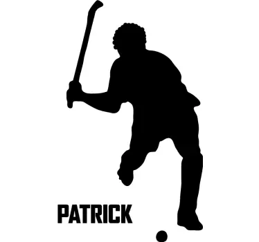 Autocollant mural personnalisable pour joueur de hockey masculin - TenStickers
