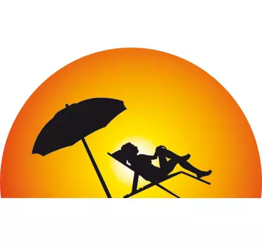 Autocollant mural plage et bronzage - TenStickers