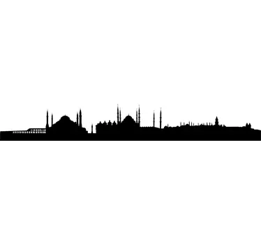 Autocollant mural skyline Istanbul - TenStickers