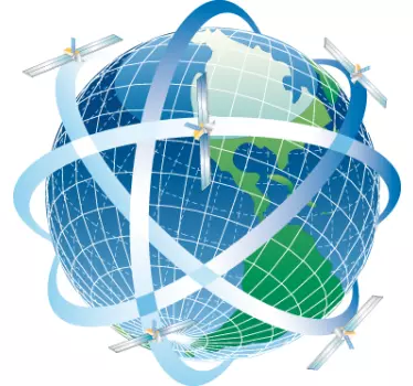 Autocollant terre satellites - TenStickers