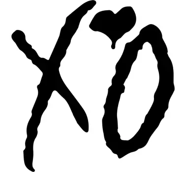 Sticker Voiture Amour XO - TenStickers