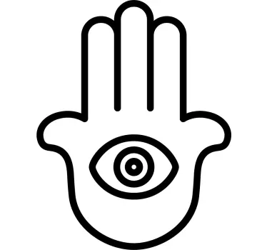Sticker Voiture Hamsa Main de Fatima - TenStickers