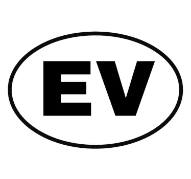 Sticker Voiture Logo Voiture Éléctrique - TenStickers
