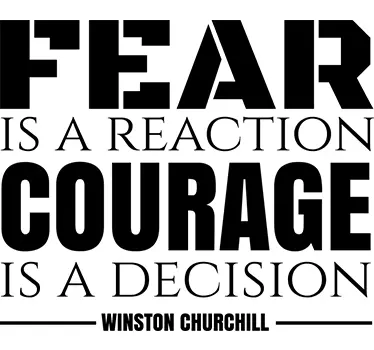 citation Churchill courage - TenStickers