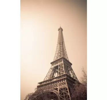 Sticker Paris photo Tour Eiffel effet sépia - TenStickers