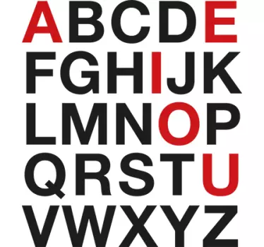Sticker abécédaire - TenStickers