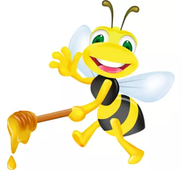 Sticker abeille miel - TenStickers
