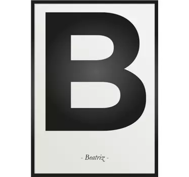 Sticker affiche lettre personnalisable - TenStickers