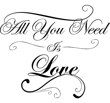 Sticker All You Need is Love - TenStickers