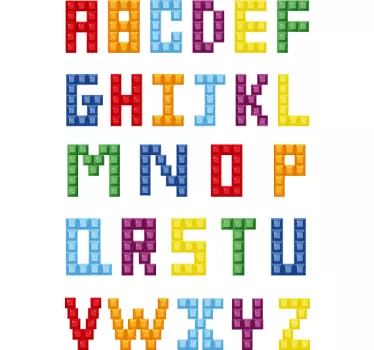 Sticker alphabet couleurs - TenStickers