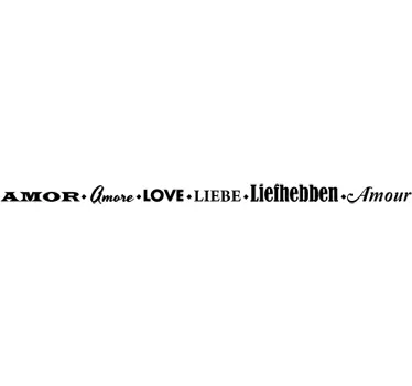 Sticker amour multilingue - TenStickers