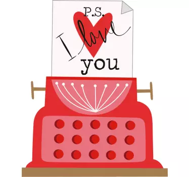 Sticker Original P.S. I Love You - TenStickers