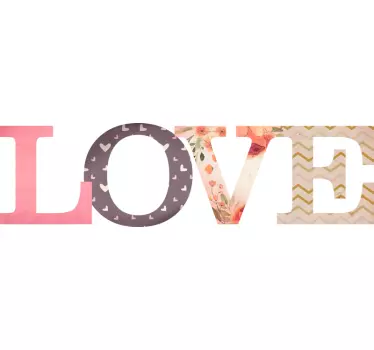 Sticker Original Texte Love - TenStickers