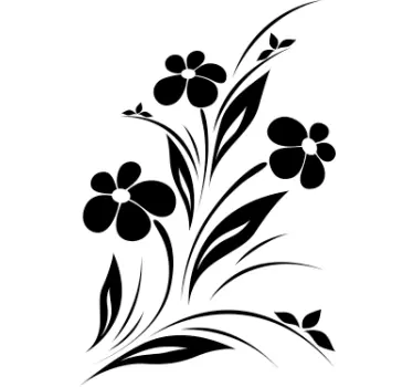 Sticker autocollant pousses florales - TenStickers