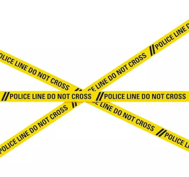 Sticker bandes jaunes police - TenStickers