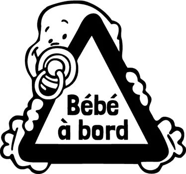 Sticker bébé à bord triangle - TenStickers