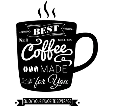 Sticker best coffee - TenStickers