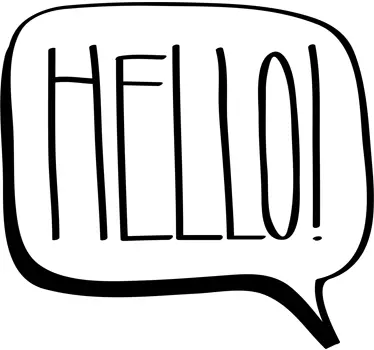 Sticker bulle hello - TenStickers