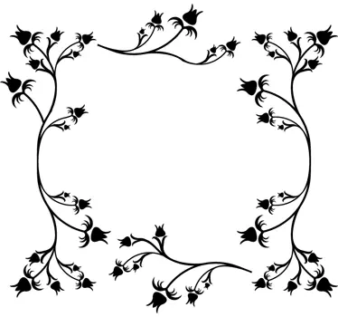 Sticker cadre fleurs rose - TenStickers