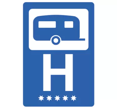 Sticker caravane 5 étoiles - TenStickers