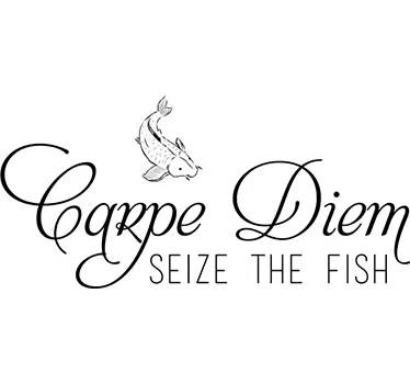 Sticker Carpe Diem pêche - TenStickers