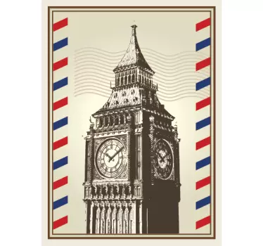 Sticker carte postale Big Ben Londres - TenStickers
