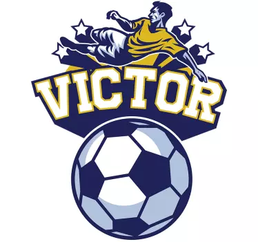 Sticker foot ballon personnalisable - TenStickers