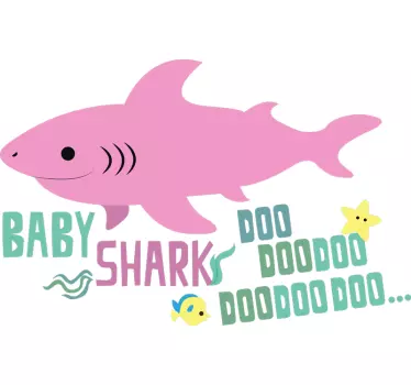 Sticker Maison Chanson Baby Shark - TenStickers