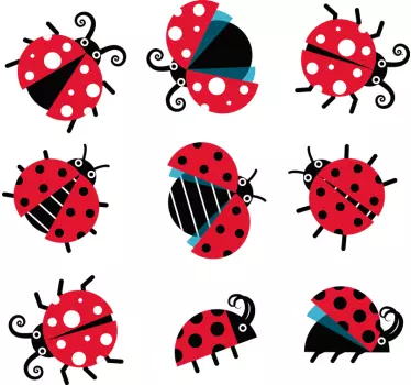Sticker Maison Coccinelles - TenStickers