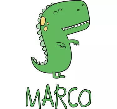 Sticker Maison Dinosaure avec Personnalisé  nom - TenStickers